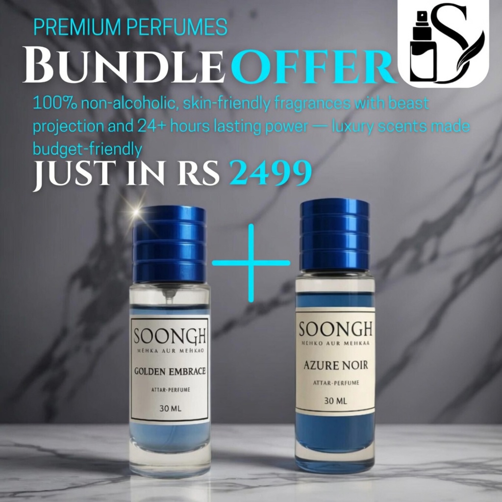 Soongh Premium Non-Alcoholic 30ml Perfume Bottles Bundle Offer in Pakistan